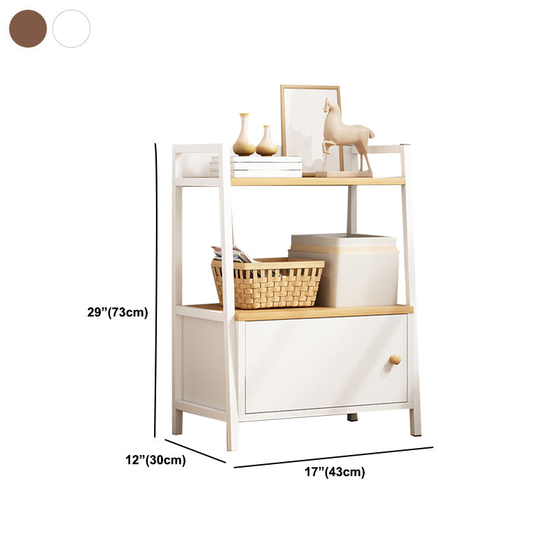 Modern Metal and Wood Shelf Bookcase Bookcase Scaffale di libri aperti per la casa