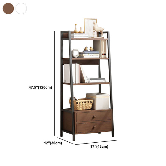 Modern Metal and Wood Shelf Bookcase Bookcase Scaffale di libri aperti per la casa