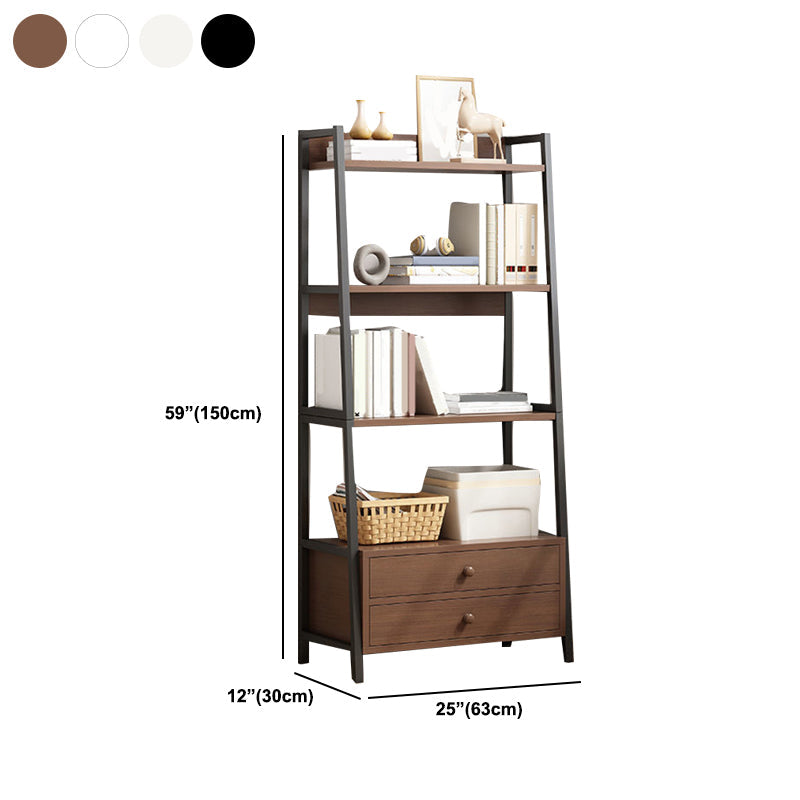 Modern Metal and Wood Shelf Bookcase Bookcase Scaffale di libri aperti per la casa