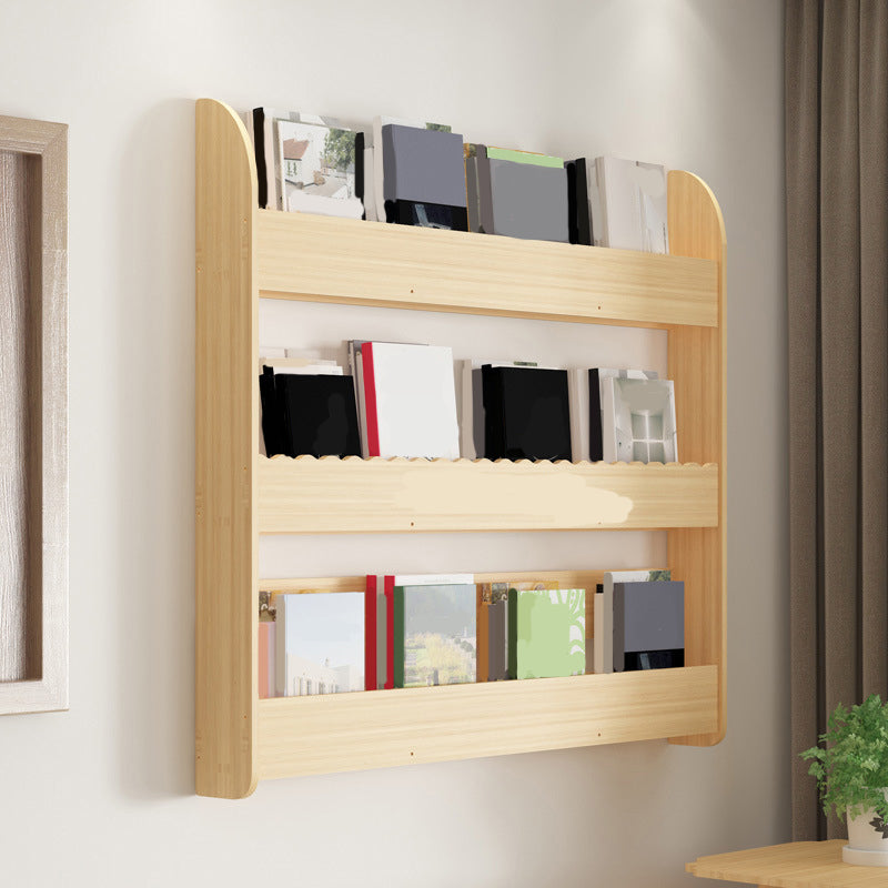 Floating Wooden Shelf Bookcase Modern & Contemporary Bookshelf