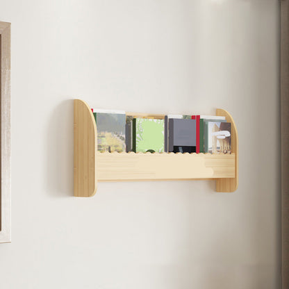 Floating Wooden Shelf Bookcase Modern & Contemporary Bookshelf