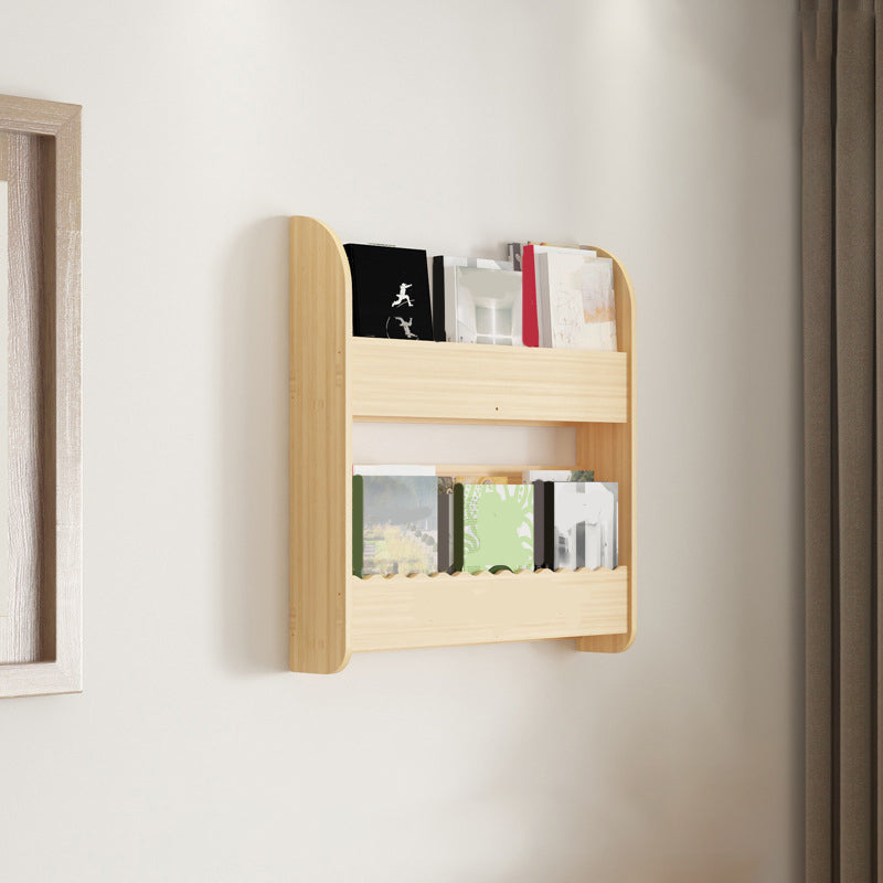 Floating Wooden Shelf Bookcase Modern & Contemporary Bookshelf