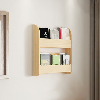 Floating Wooden Shelf Bookcase Modern & Contemporary Bookshelf 23.6"L x 4.3"W x 24.4"H