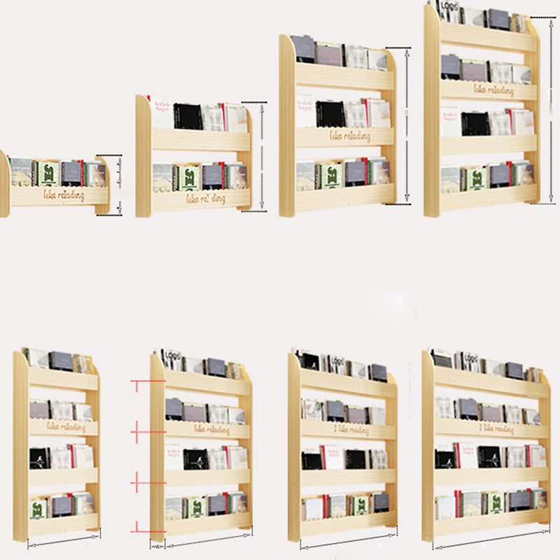 Floating Wooden Shelf Bookcase Modern & Contemporary Bookshelf
