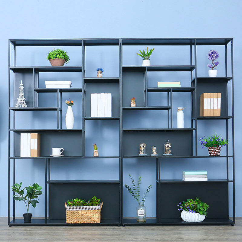 Metal and Wood Modern Book Shelf Open Floor Shelf Bookcase for Home Clearhalo 'Bookcases' 'furn' 'furn_bookcases' 'Furniture' 'Office Furniture' 5882359