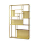 Metal and Wood Modern Book Shelf Open Floor Shelf Bookcase for Home Gold Clearhalo 'Bookcases' 'furn' 'furn_bookcases' 'Furniture' 'Office Furniture' 5882360