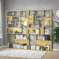 Metal and Wood Modern Book Shelf Open Floor Shelf Bookcase for Home Clearhalo 'Bookcases' 'furn' 'furn_bookcases' 'Furniture' 'Office Furniture' 5882361