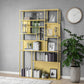 Metal and Wood Modern Book Shelf Open Floor Shelf Bookcase for Home Clearhalo 'Bookcases' 'furn' 'furn_bookcases' 'Furniture' 'Office Furniture' 5882363
