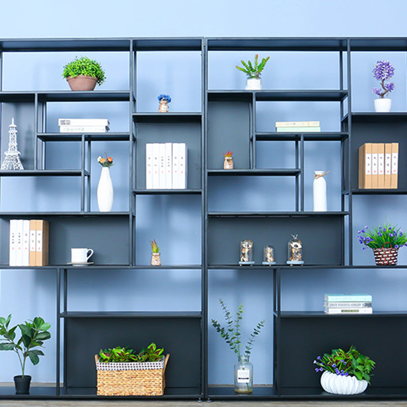 Metal and Wood Modern Book Shelf Open Floor Shelf Bookcase for Home Clearhalo 'Bookcases' 'furn' 'furn_bookcases' 'Furniture' 'Office Furniture' 5882365