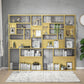 Metal and Wood Modern Book Shelf Open Floor Shelf Bookcase for Home Clearhalo 'Bookcases' 'furn' 'furn_bookcases' 'Furniture' 'Office Furniture' 5882372