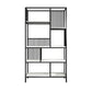 70.9" Tall Metal Book Shelf With Rectangular Shelves Bookshelf Open Back