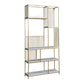 70.9" Tall Metal Book Shelf With Rectangular Shelves Bookshelf Open Back