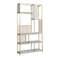 70.9" Tall Metal Book Shelf With Rectangular Shelves Bookshelf Open Back