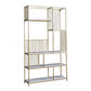 70.9" Tall Metal Book Shelf With Rectangular Shelves Bookshelf Open Back
