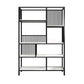 70.9" Tall Metal Book Shelf With Rectangular Shelves Bookshelf Open Back