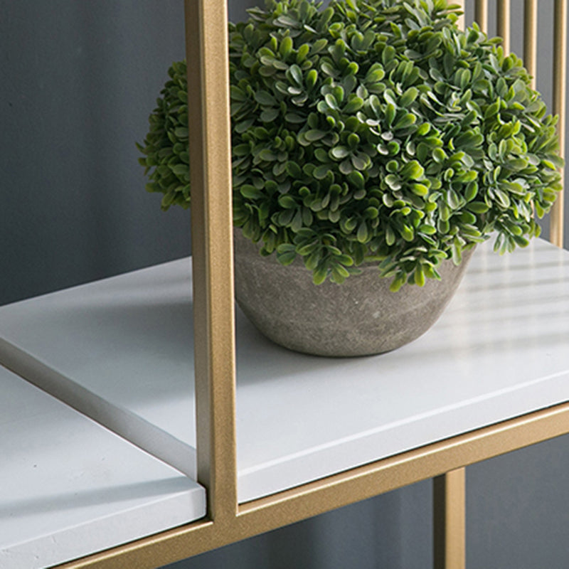 70.9" Tall Metal Book Shelf With Rectangular Shelves Bookshelf Open Back