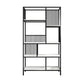 70.9" Tall Metal Book Shelf With Rectangular Shelves Bookshelf Open Back
