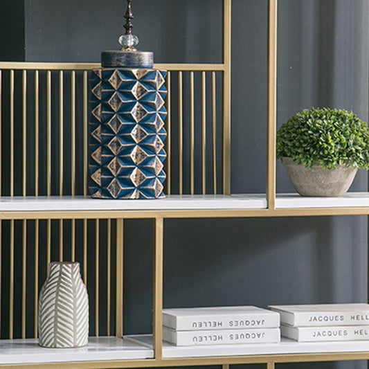 70,9 "scaffale di libri in metallo alto con scaffali rettangolari libreria aperta