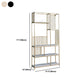 70.9" Tall Metal Book Shelf With Rectangular Shelves Bookshelf Open Back