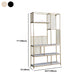 70.9" Tall Metal Book Shelf With Rectangular Shelves Bookshelf Open Back