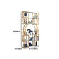 Engineered Wood and Metal Bookshelf Gold Glam Bookcase Open Shelf