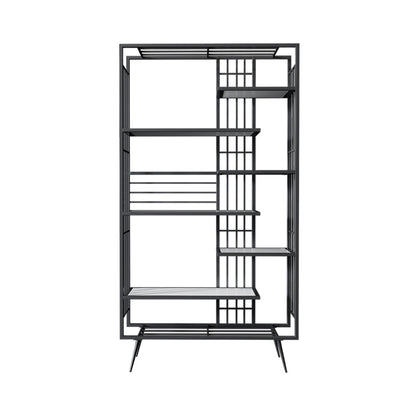 6 open shelves Bookcase Light Luxury Steel Bookshelf for Study Room