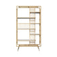 6 open shelves Bookcase Light Luxury Steel Bookshelf for Study Room