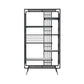 6 open shelves Bookcase Light Luxury Steel Bookshelf for Study Room