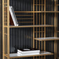 6 open shelves Bookcase Light Luxury Steel Bookshelf for Study Room