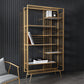 6 open shelves Bookcase Light Luxury Steel Bookshelf for Study Room