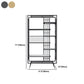6 open shelves Bookcase Light Luxury Steel Bookshelf for Study Room