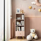 Glam Closed Back Book Shelf Engineered Wood Bookcase with Drawer 18.9"L x 13.8"W x 53.5"H Pink Clearhalo 'Bookcases' 'furn' 'furn_bookcases' 'Furniture' 'Office Furniture' 5882583