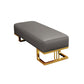 Glam Rectangle Bench with Legs Faux Leather Foam Bench for Home Office Grey Clearhalo 'Benches' 'Chairs & Seating' 'furn' 'furn_benches' 'Furniture' 'Living Room Furniture' 5882601