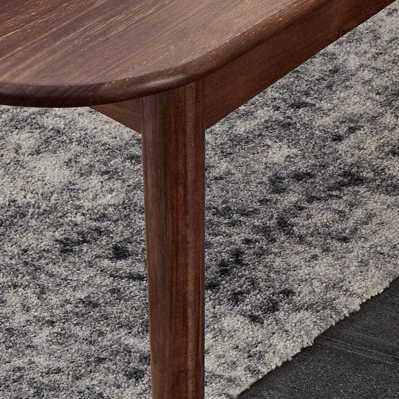 11.8" Wide Modern Seating Bench Solid Wood Oval Bench with Legs Clearhalo 'Benches' 'Chairs & Seating' 'furn' 'furn_benches' 'Furniture' 'Living Room Furniture' 5882632