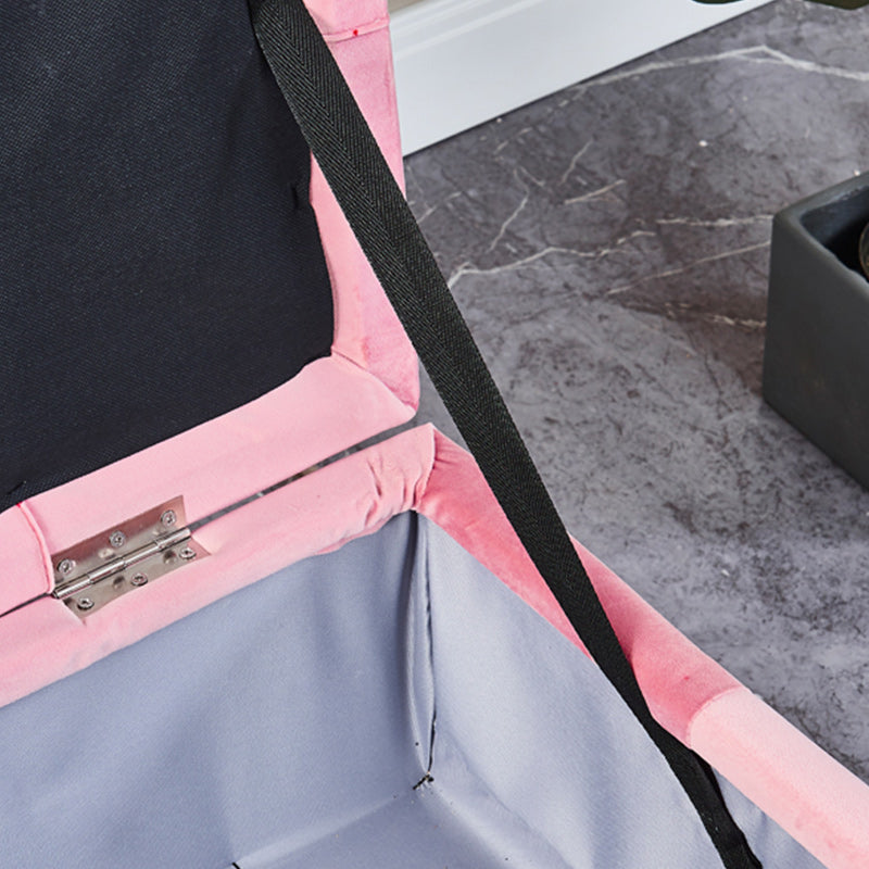 17.7" H Glam Upholstered Bench Tufted Seating Bench with Storage Clearhalo 'Benches' 'Chairs & Seating' 'furn' 'furn_benches' 'Furniture' 'Living Room Furniture' 5882642