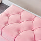 17.7" H Glam Upholstered Bench Tufted Seating Bench with Storage Clearhalo 'Benches' 'Chairs & Seating' 'furn' 'furn_benches' 'Furniture' 'Living Room Furniture' 5882645
