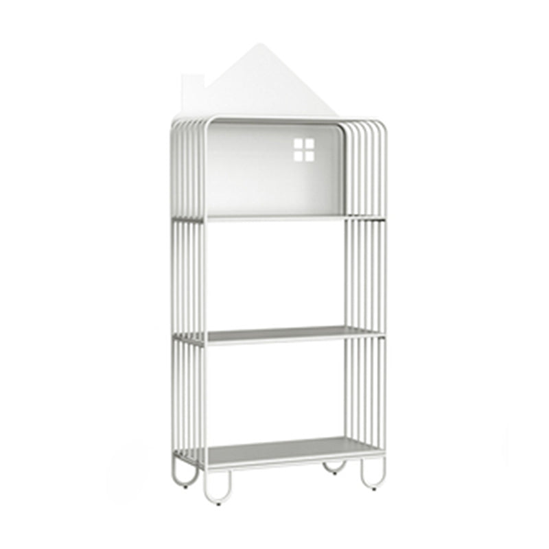 Contemporary Metal Bookshelf Standard Vertical Open Shelf Bookcase White 3 Clearhalo 'Bookcases' 'furn' 'furn_bookcases' 'Furniture' 'Office Furniture' 5882658