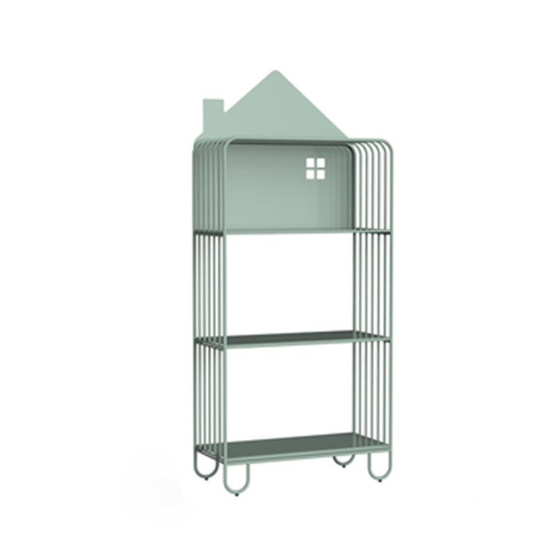 Contemporary Metal Bookshelf Standard Vertical Open Shelf Bookcase Green 3 Clearhalo 'Bookcases' 'furn' 'furn_bookcases' 'Furniture' 'Office Furniture' 5882661