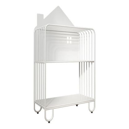 Contemporary Metal Bookshelf Standard Vertical Open Shelf Bookcase White 2 Clearhalo 'Bookcases' 'furn' 'furn_bookcases' 'Furniture' 'Office Furniture' 5882665