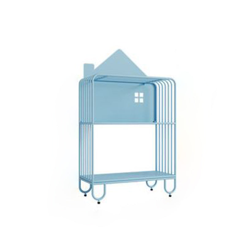 Contemporary Metal Bookshelf Standard Vertical Open Shelf Bookcase Blue 2 Clearhalo 'Bookcases' 'furn' 'furn_bookcases' 'Furniture' 'Office Furniture' 5882666