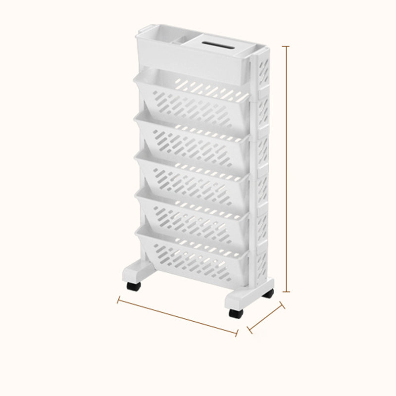 Bibliothèque standard moderne Metal fermé étagère avec roues