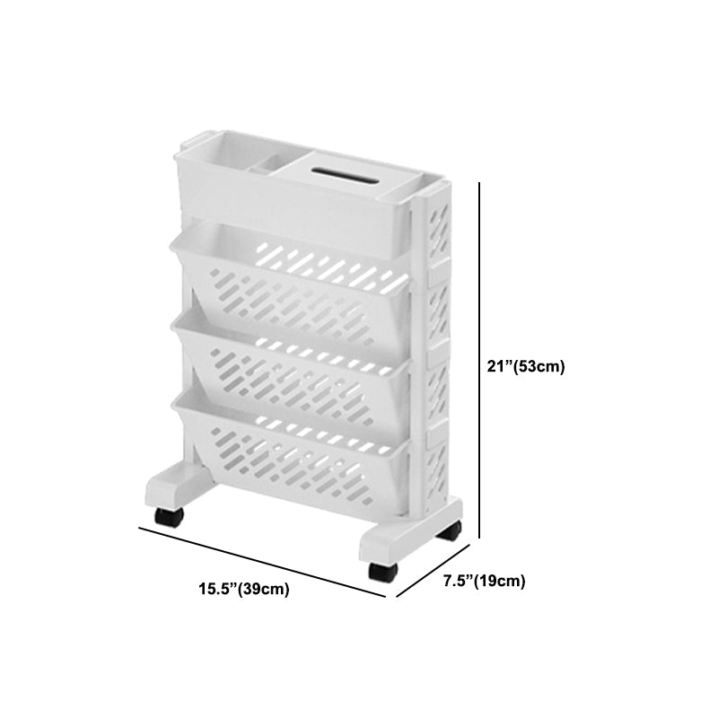 Bibliothèque standard moderne Metal fermé étagère avec roues