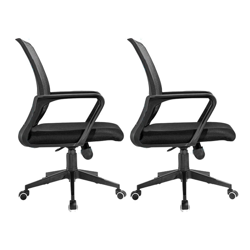 Silla de brazo contemporáneo brazos verdes silla de oficina lumbar ajustable