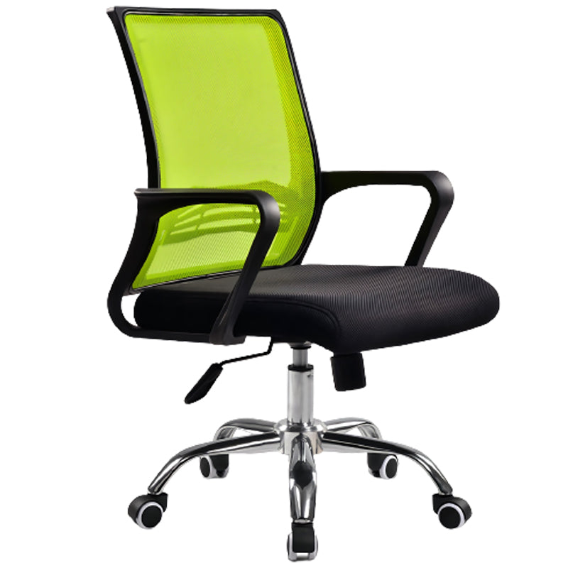 Silla de brazo contemporáneo brazos verdes silla de oficina lumbar ajustable