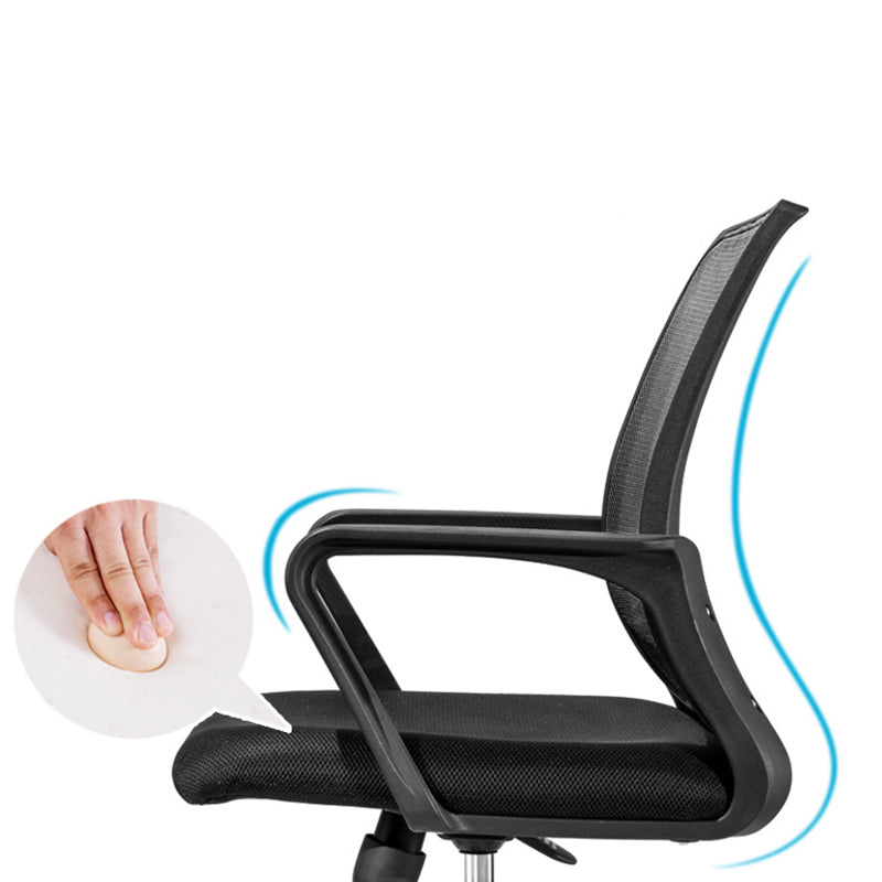 Silla de brazo contemporáneo brazos verdes silla de oficina lumbar ajustable