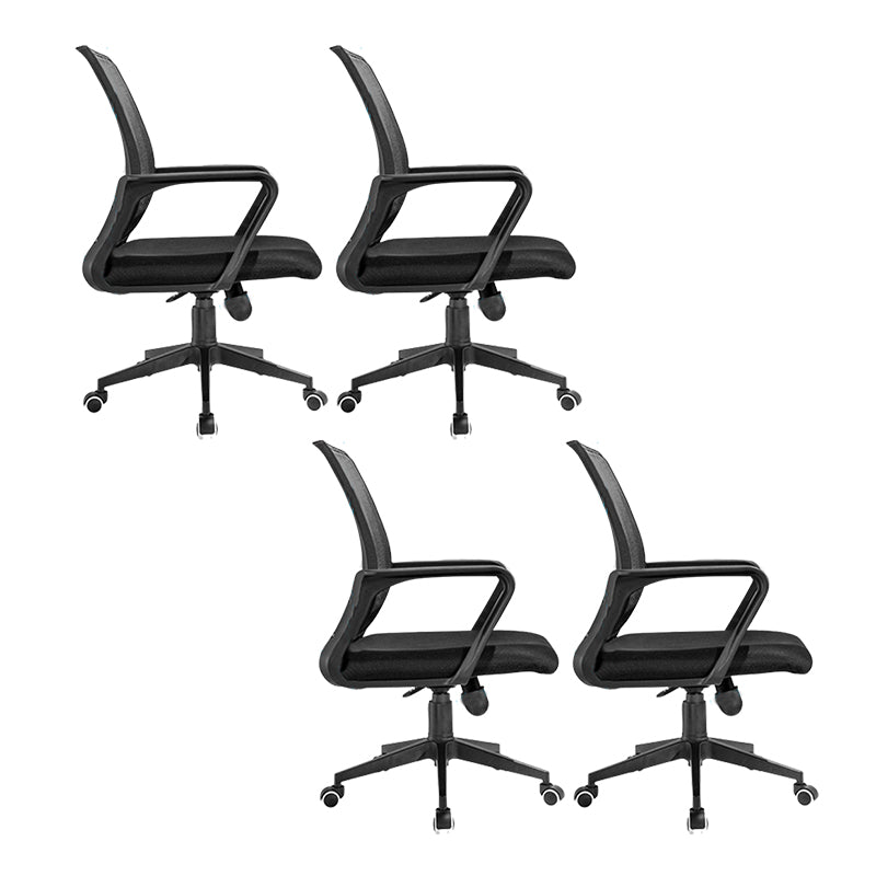 Silla de brazo contemporáneo brazos verdes silla de oficina lumbar ajustable