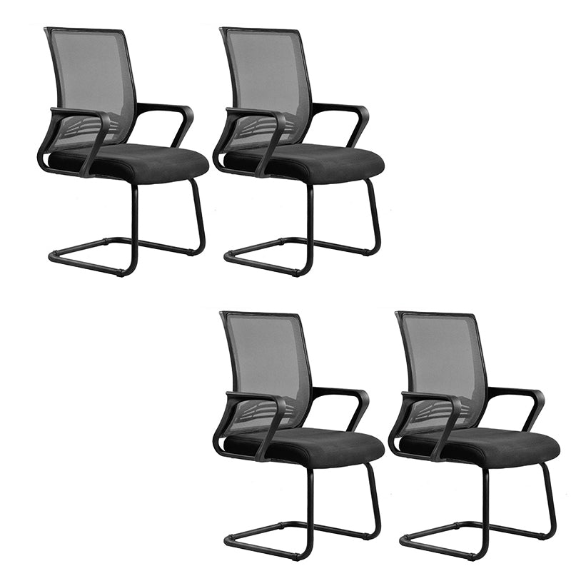 Silla de brazo contemporáneo brazos verdes silla de oficina lumbar ajustable