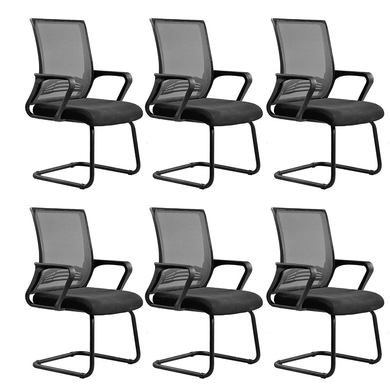 Silla de brazo contemporáneo brazos verdes silla de oficina lumbar ajustable