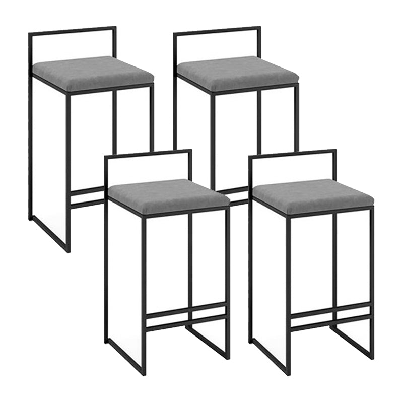 Bas du comptoir rembourré à dos basse tabouret de bar industriel sans repose-pied avec repose-pied