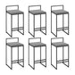 Bas du comptoir rembourré à dos basse tabouret de bar industriel sans repose-pied avec repose-pied